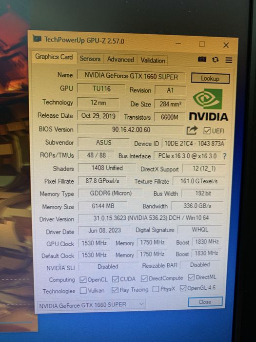 Placa video ASUS GTX1660 Super