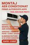 450RON Montaj/Instalare Aer Conditionat!Garanție!Seriozitate!Curatenie