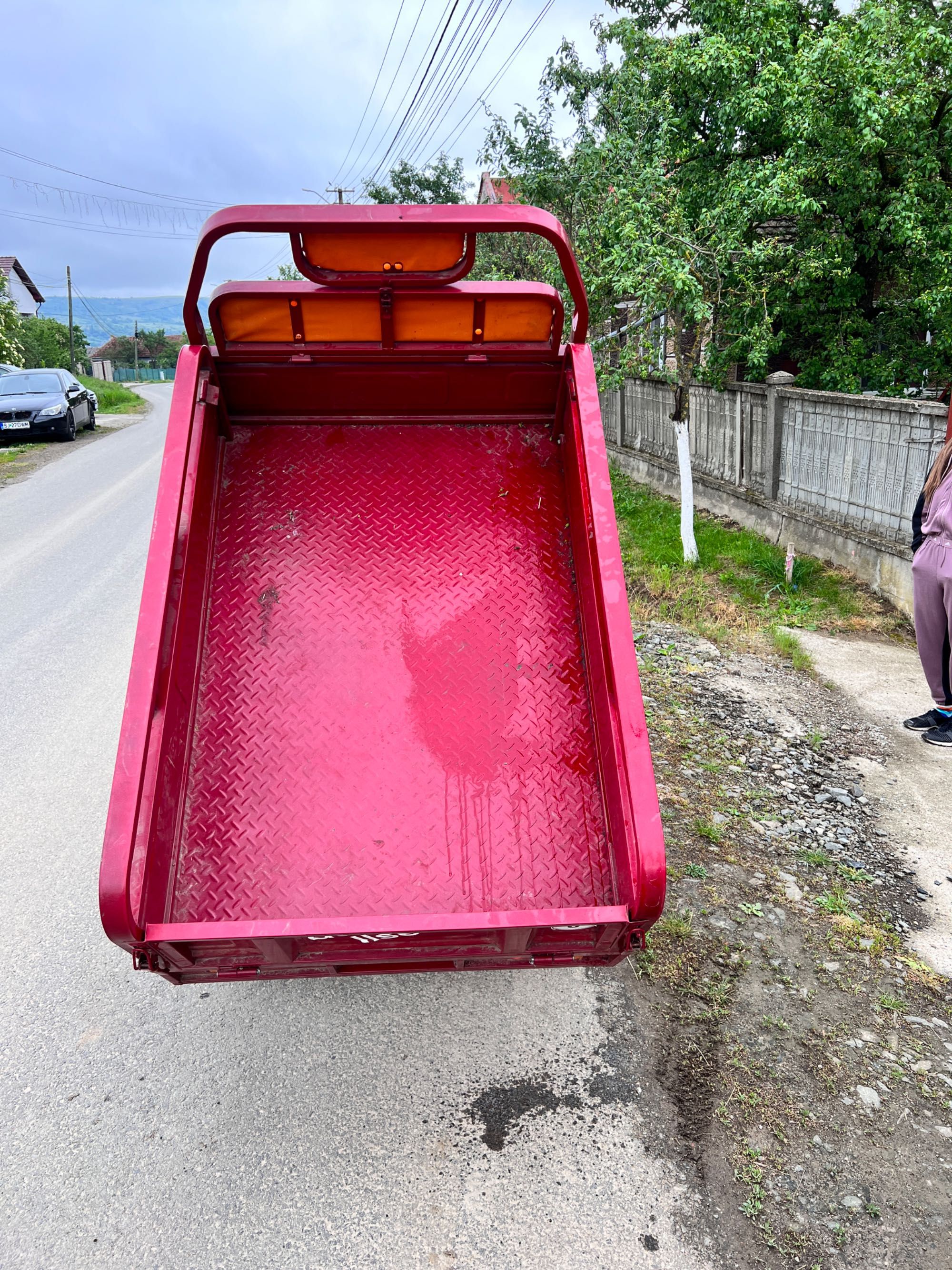 Tricicletă electrică cu remorcă