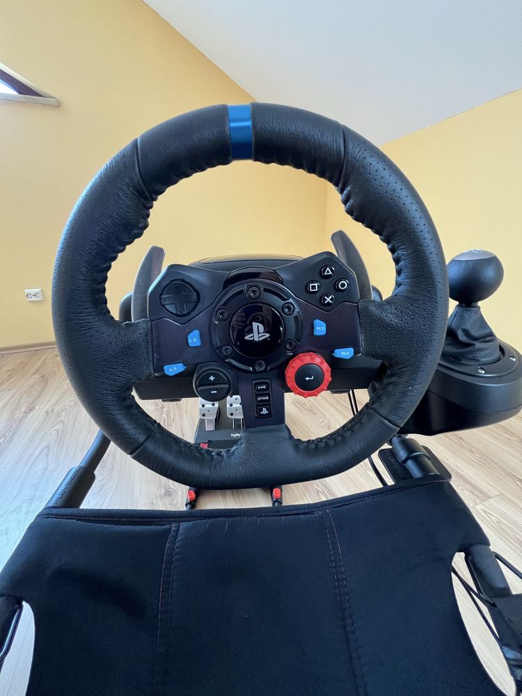 Simulator Logitech G29 + Schimbator + Scaun Logitech Challenge