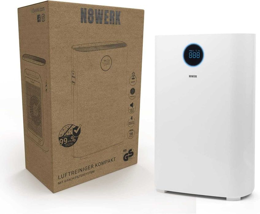 Пречиствател на въздух с 6 филтърна система ЗА 80 м² СТАЯ