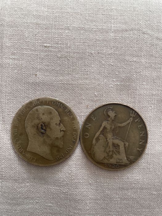 Vand doua monede rare 1904 si 1920 din bronz