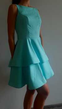 синя рокля, къса официална рокля Numoco