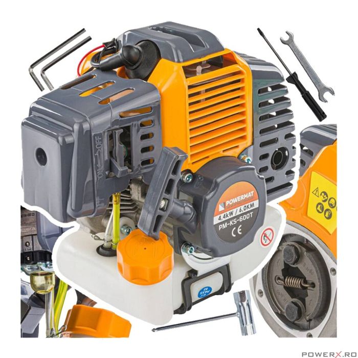 Motor pentru motocoasa pe benzina in 2 timpi, 4.4 kW, Powermat