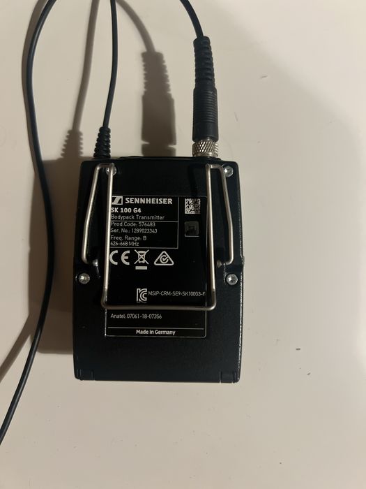 Lavaliera Sennheiser SK 100 G4 + Receiver Senheisser EM 100 G4