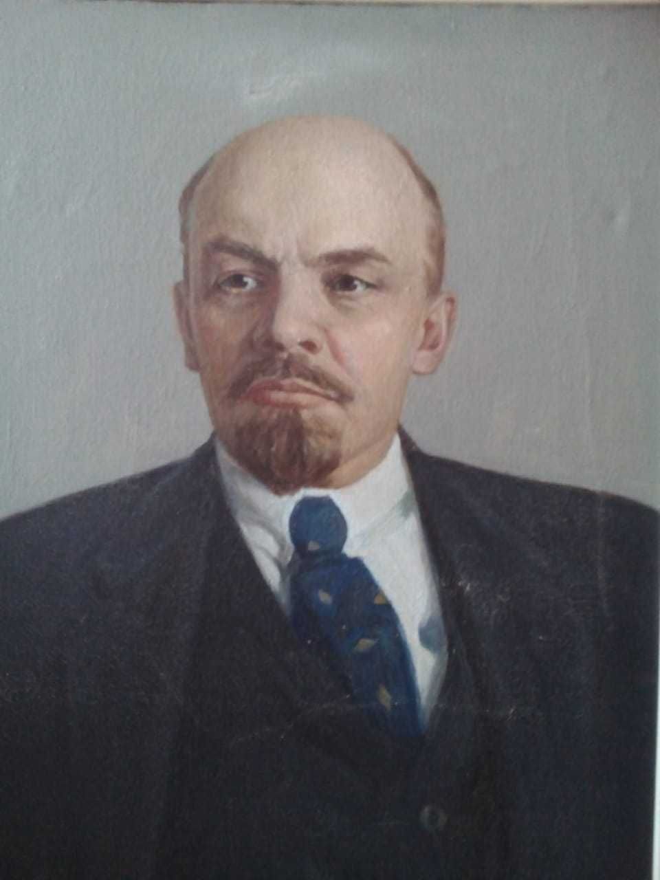 Картина портрет Ленина на холсте.7000т