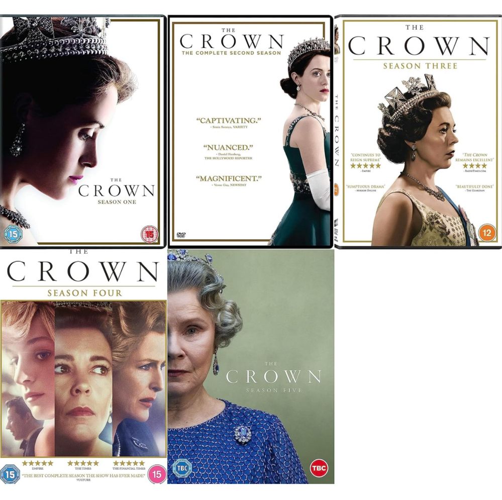 Film Serial The Crown DVD  Seasons 1-5 Originale si Sigilate