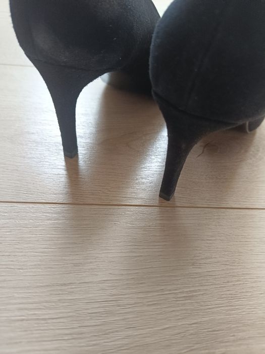 Туфли черные, замшевые