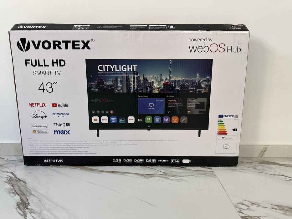 Televizor vortex 43” nou