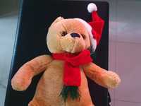 Urs pluș cu îmbrăcăminte de Crăciun în stare bună Dimensiuni 55X35 cm