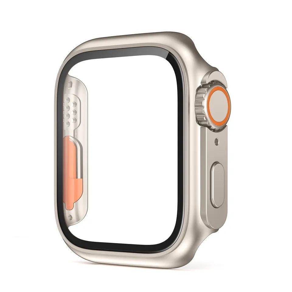 Кейс + Стъклен протектор за Apple Watch 6 / 7 / 8 SE 44mm 45мм