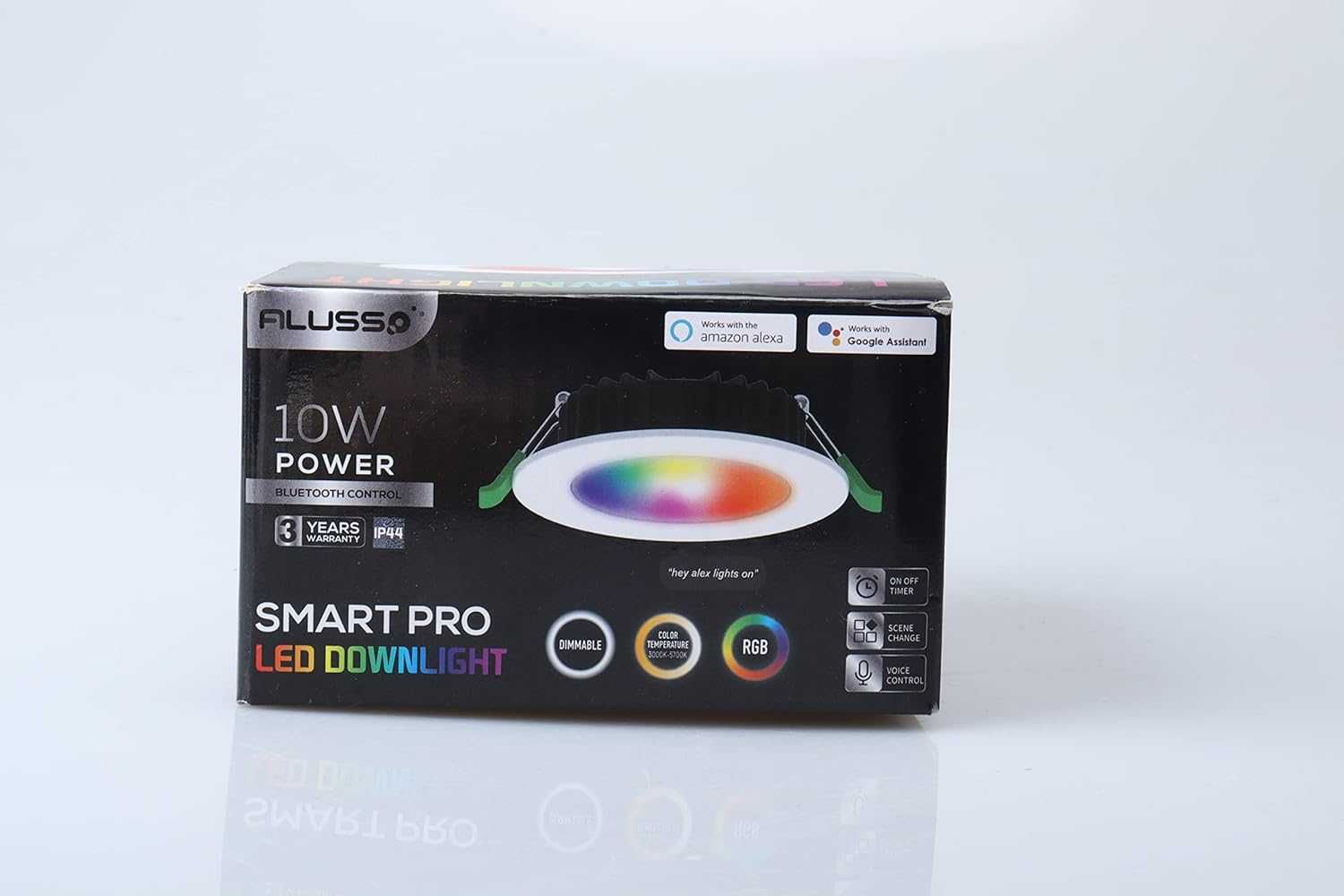 Bec Spot Plafon Led Smart RGB ALUSSO,10W reglare CCT Bluetooth Alexa