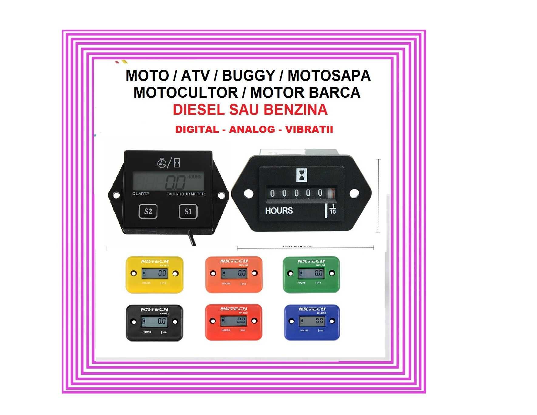 Ceas Contor Indicator Timer Ore Moto Atv Motor Barca Utilaje Motosapa