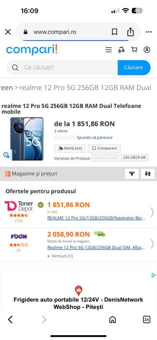 Realme 12 Pro 5G – 256GB, 12GB RAM, Dual SIM – Ca nou