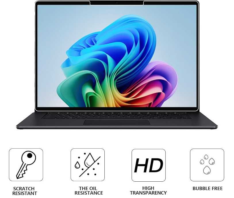 MEGOO 2 пакета стъклен протектор за екран за лаптоп Surface 7 15"