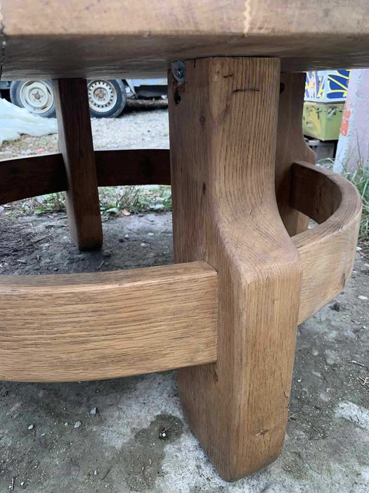 Masa rotunda din lemn masiv