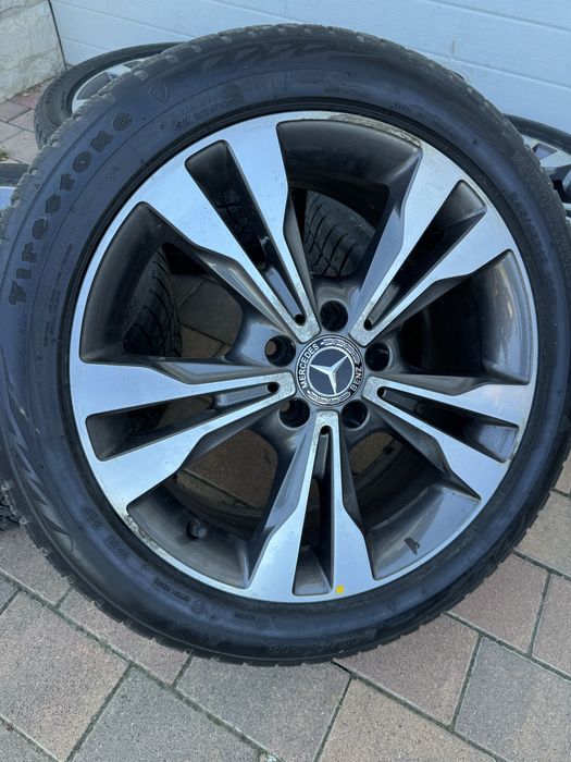 Jante cu anvelope de iarna 245 45 R18 Mercedes originale 7.5J ET52