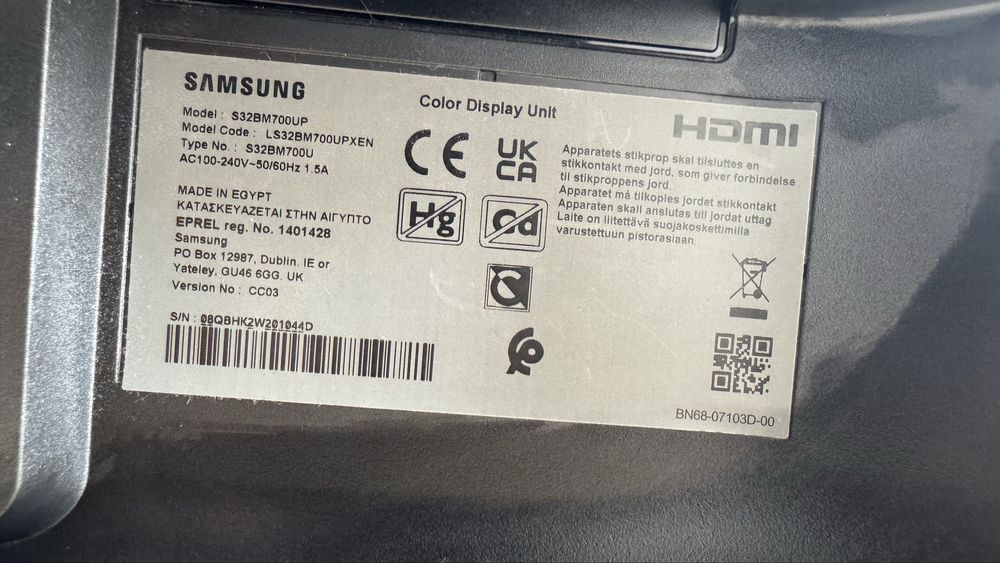 Monitor smart LED VA SAMSUNG M7 32" 4K UHD 60Hz