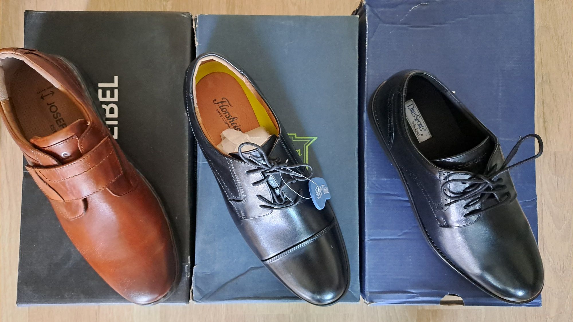 Мъжки кожени обувки Geox,Clarks,Florsheim,Rockport-номер 45;44.5