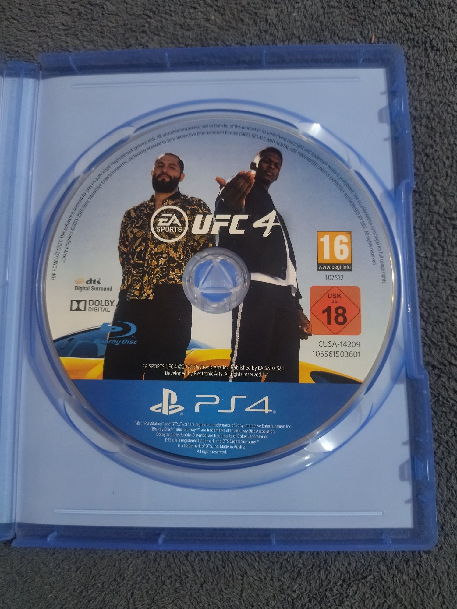 Диск UFC4,на PS4