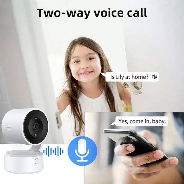 Tuya Smart 5MP WiFi IP PTZ 360° камера с бутон за интерком