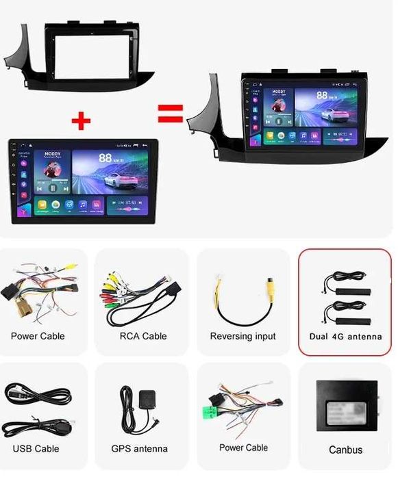 Мултимедия 9" за OPEL MOKKA ANDROID 14 CARPLAY навигация WAZE RDS DSP