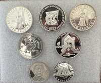 Лот 7 Сребърни Възпоменателни Монети- БГ