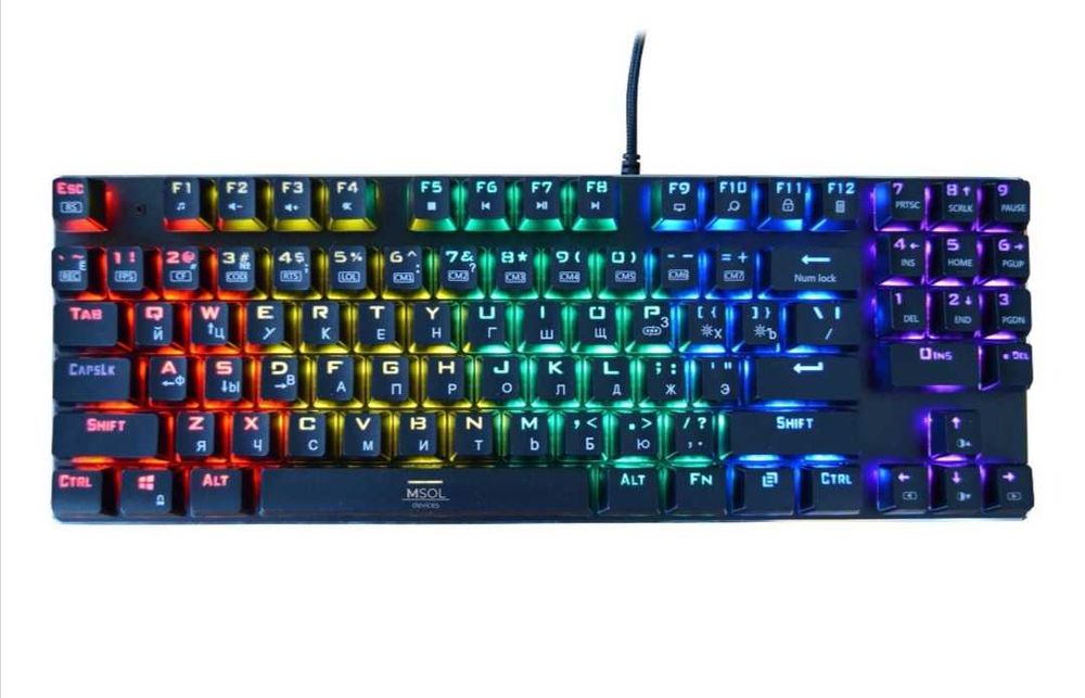 Продам механическую клавиатуру M-SOL Z56 Red Switch