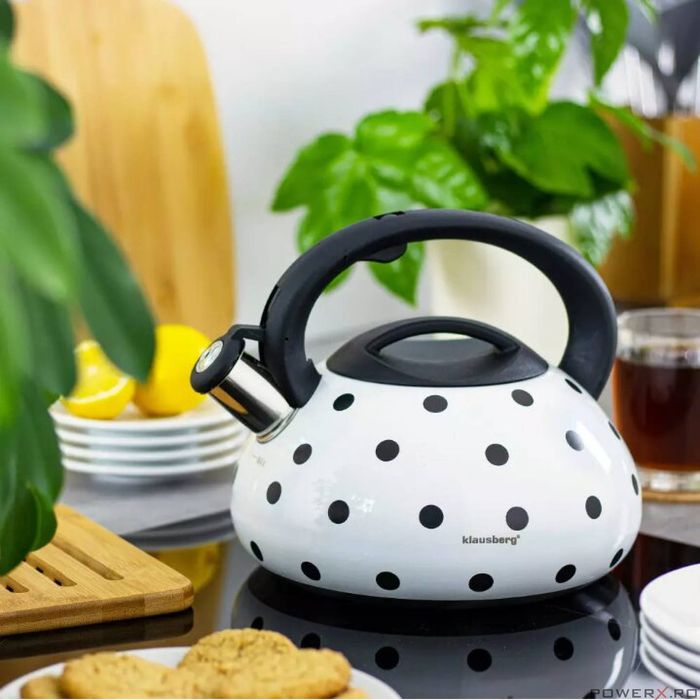 Fierbător tradițional cu fluier fabricat din inox, ceainic 3 litri,