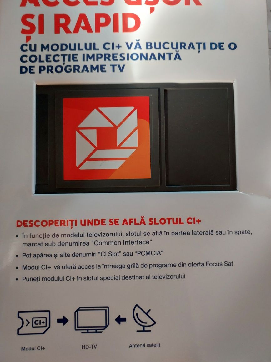 Modul CI plus Focus Sat pentru tv și antena satelit TIR