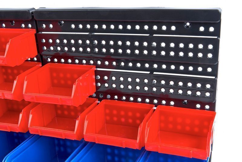 Органайзер за инструменти за стенен монтаж с 30 кутии за съхранение