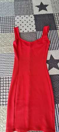 Червена мини рокля