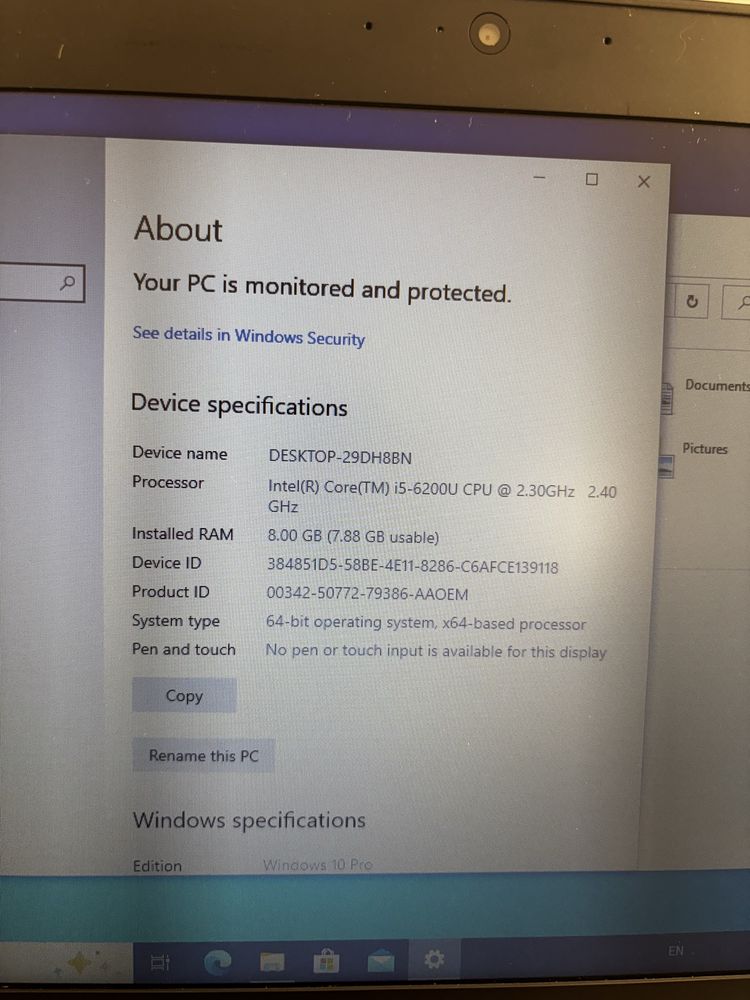 Лаптоп HP Elite Book Win10