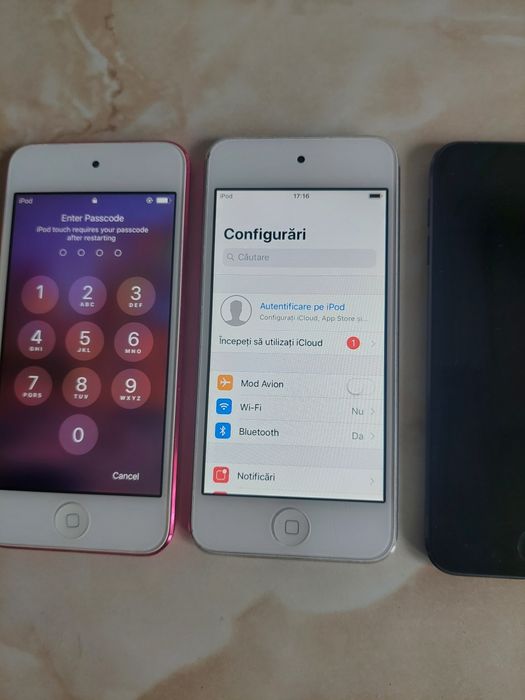 Vând 3x Apple iPod Touch generația 6 (roz, alb și negru) //poze reale