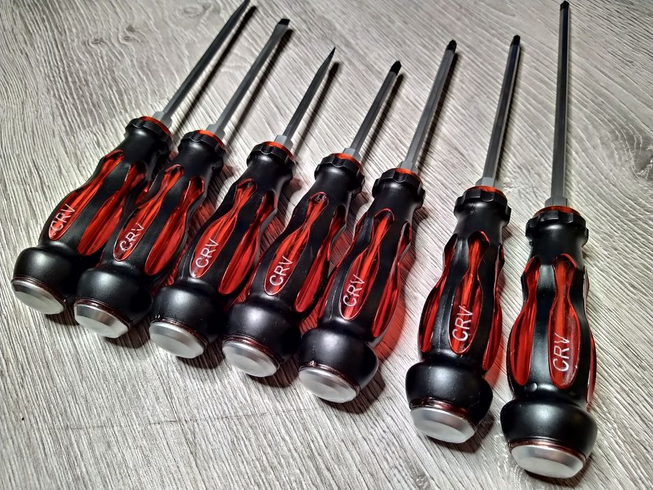 Set 7 Surubelnite Mecanice cu Husa, cu Varf Drept si Cruce