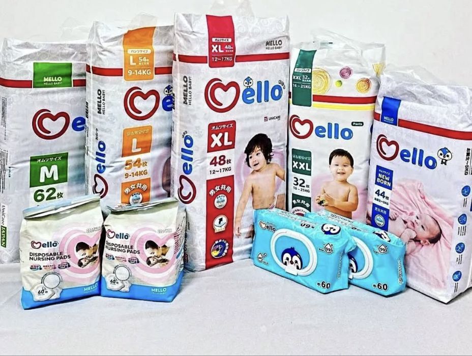 Подгузники-салфетки Mello,Yokosun