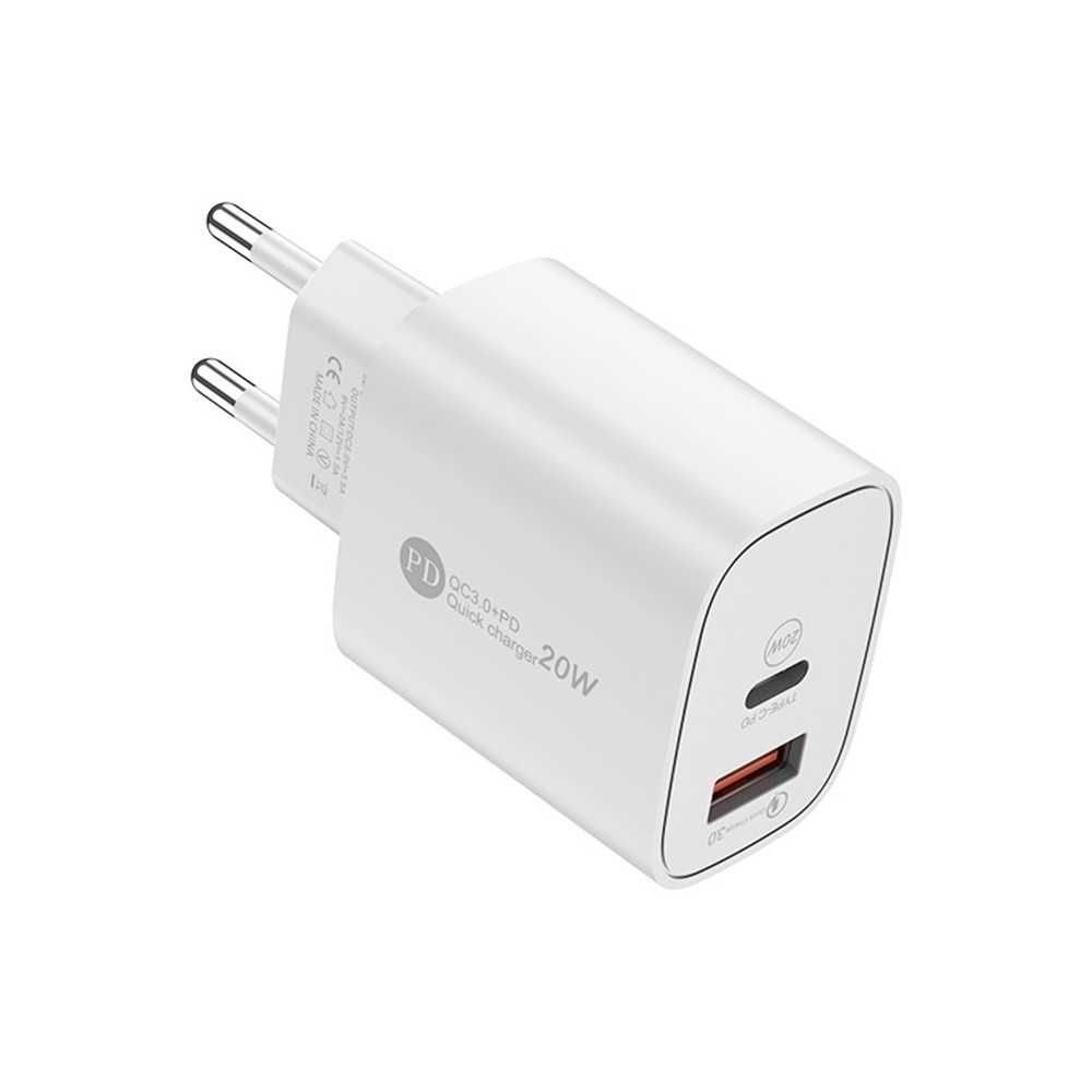 Бързо зарядно Quick Charge 3, PD20W, USB изход, Type C PD 3.0