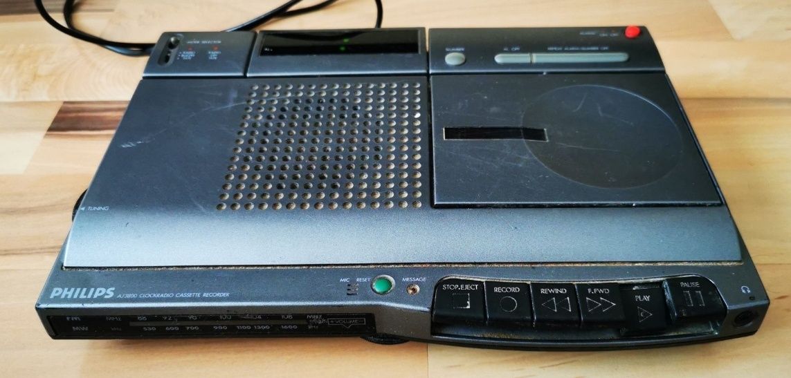 Radio casetofon recorder cu ceas Philips retro vintage colecție anii90