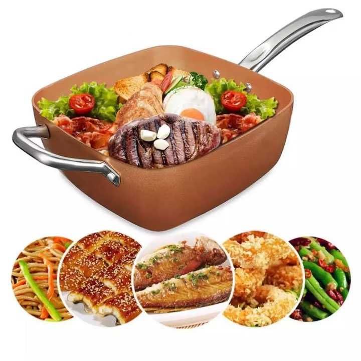 Дълбок тиган с незалепващо покритие 5в1 Copper Pan