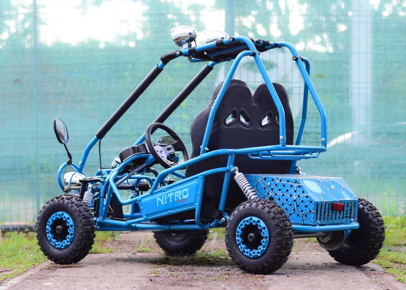Buggy electric copii 4-10 ani Nitro Go,2 locuri,450W 36V, 25km/h #Blue
