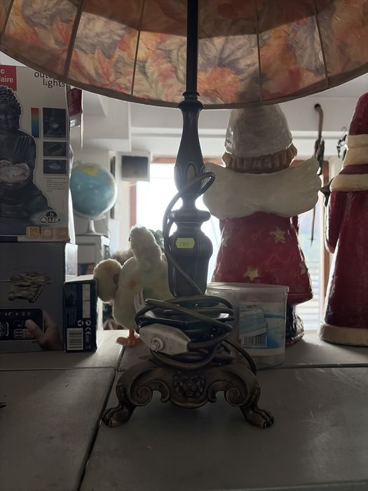 Veioze din bronz si lemn