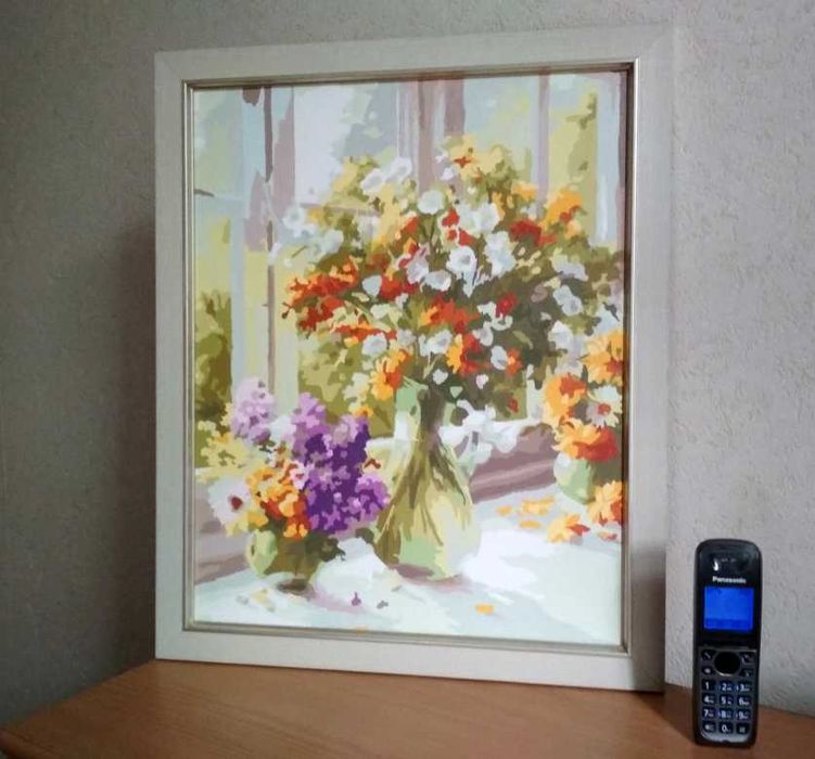 Новая картина 45х55см цветы.