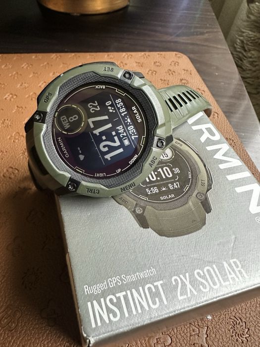 Смарт часовник Garmin - Instinct 2X Solar, 50mm, зелен