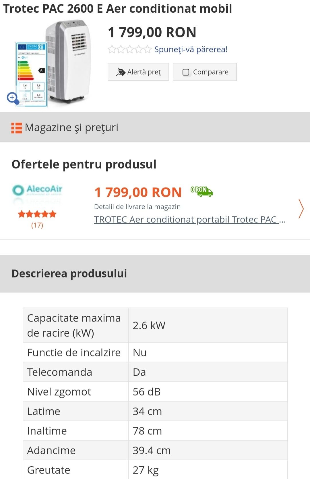 Aer conditionat mobil