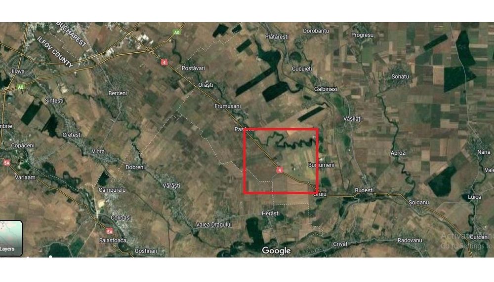 Teren intravilan - Frumusani 8.4ha