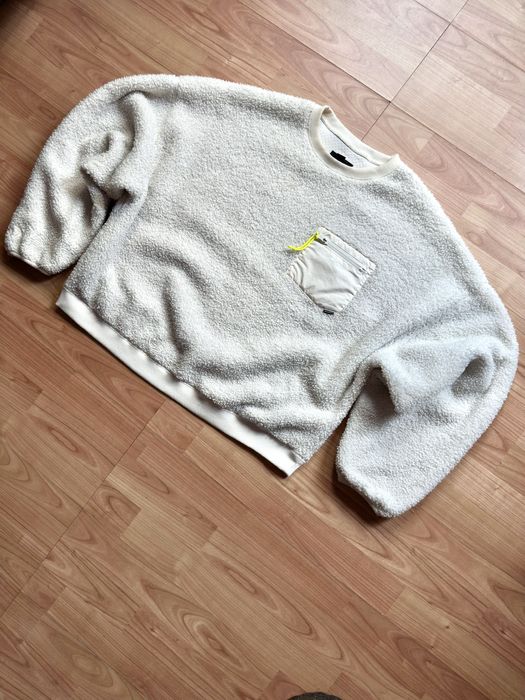 Pullover crewneck jumper sweater bluza oversize Converse Sherpa cream