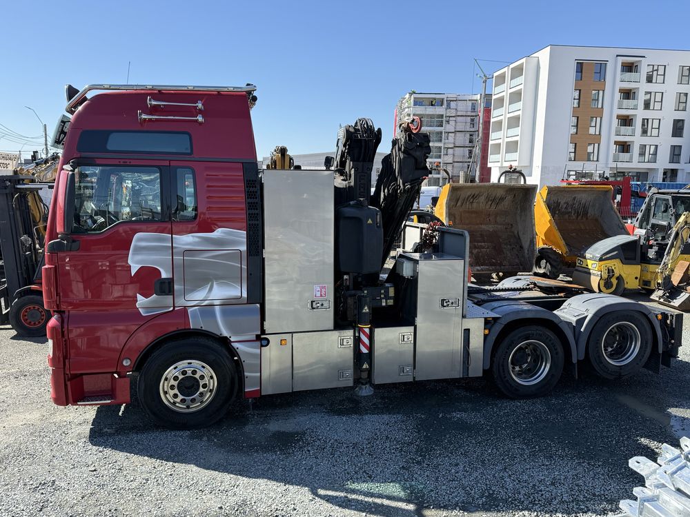 Camion MAN TGX28.500 an 2018 km300 mii macara 25M Fassi 345 cu troliu