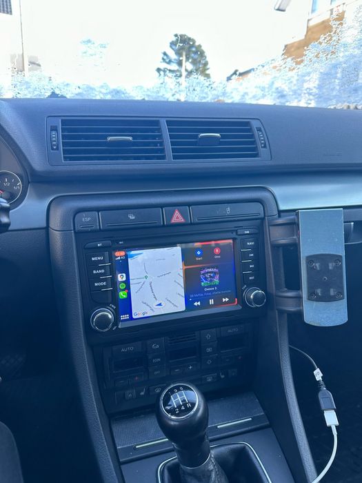 Navigatie Android Audi A4 Waze YouTube GPS BT casetofon