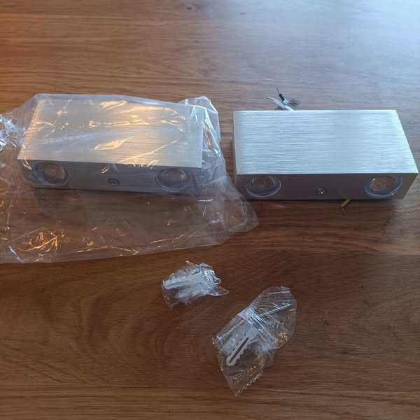 НОВА! LED лампа за стена, аплик, топло бяло, 4W, 2 бр/к-кт