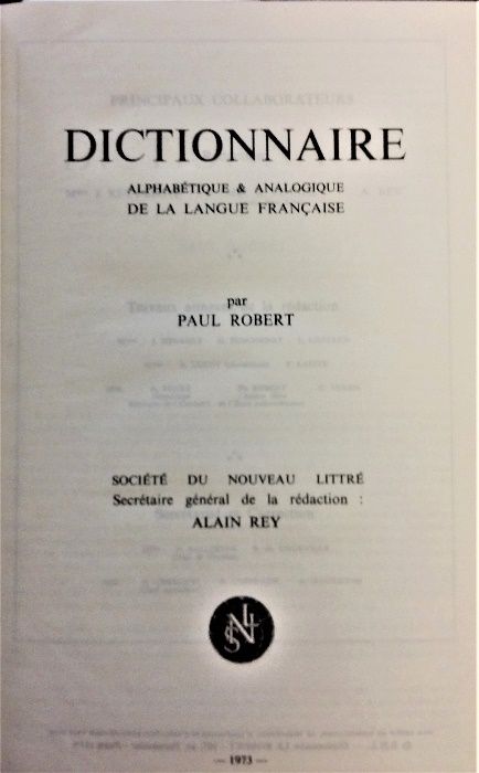 Подавам Френски речник –Le peti Robert -1973 г., Франция